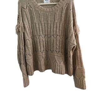 Old Navy Textured Fringe Pullover Sweater